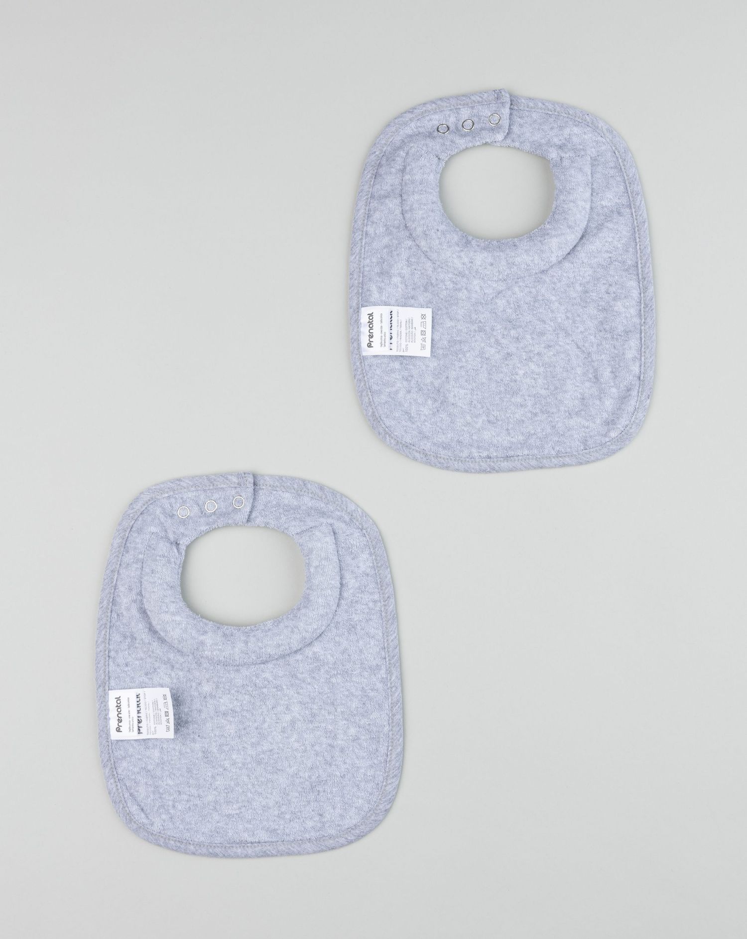 Pack 2 bavaglini grigi per allattamento e dentizione