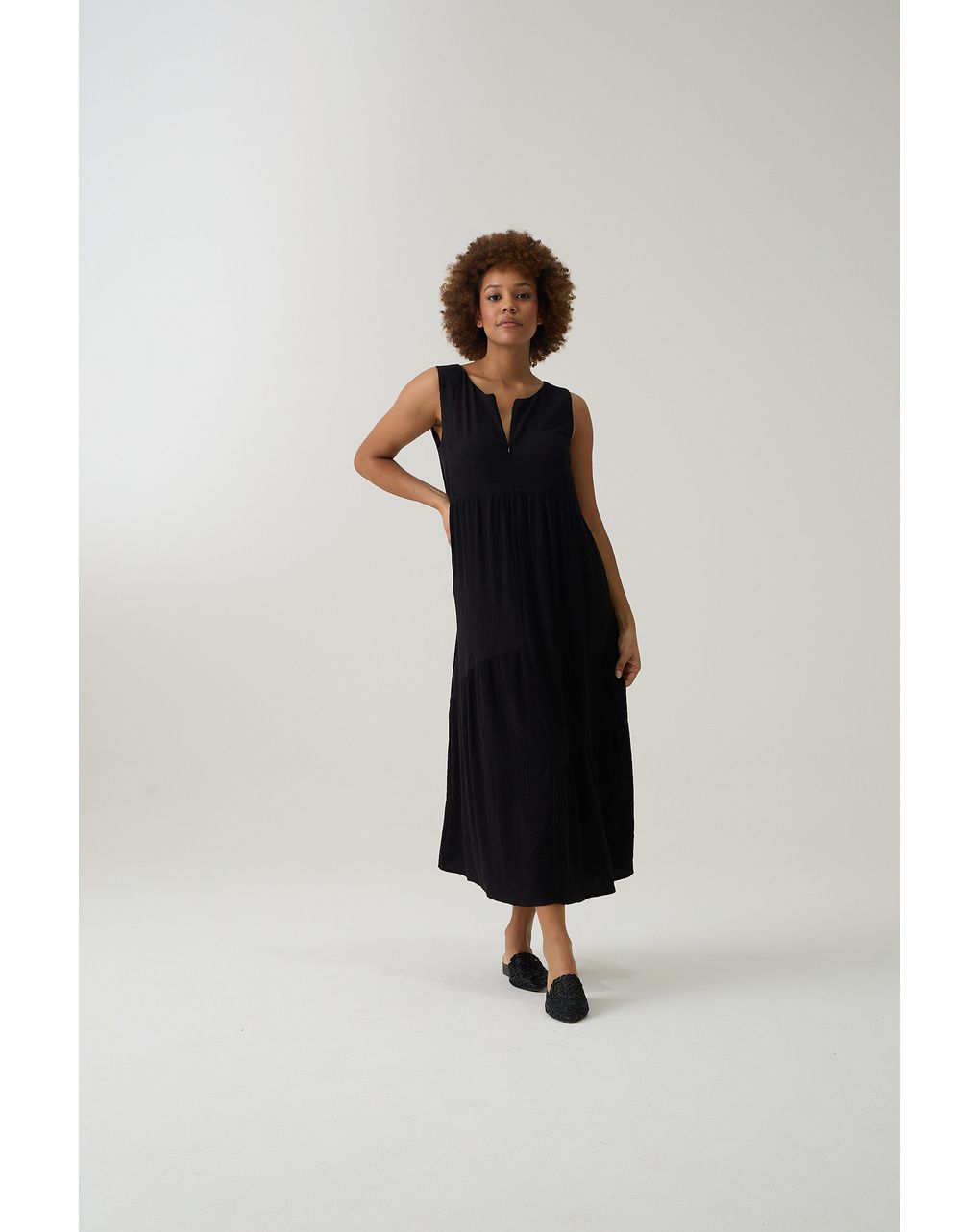 Abito lungo allattamento nero