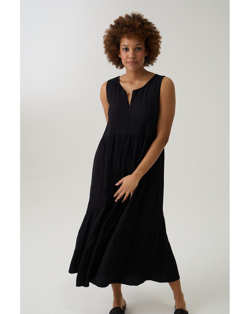 Abito lungo allattamento nero