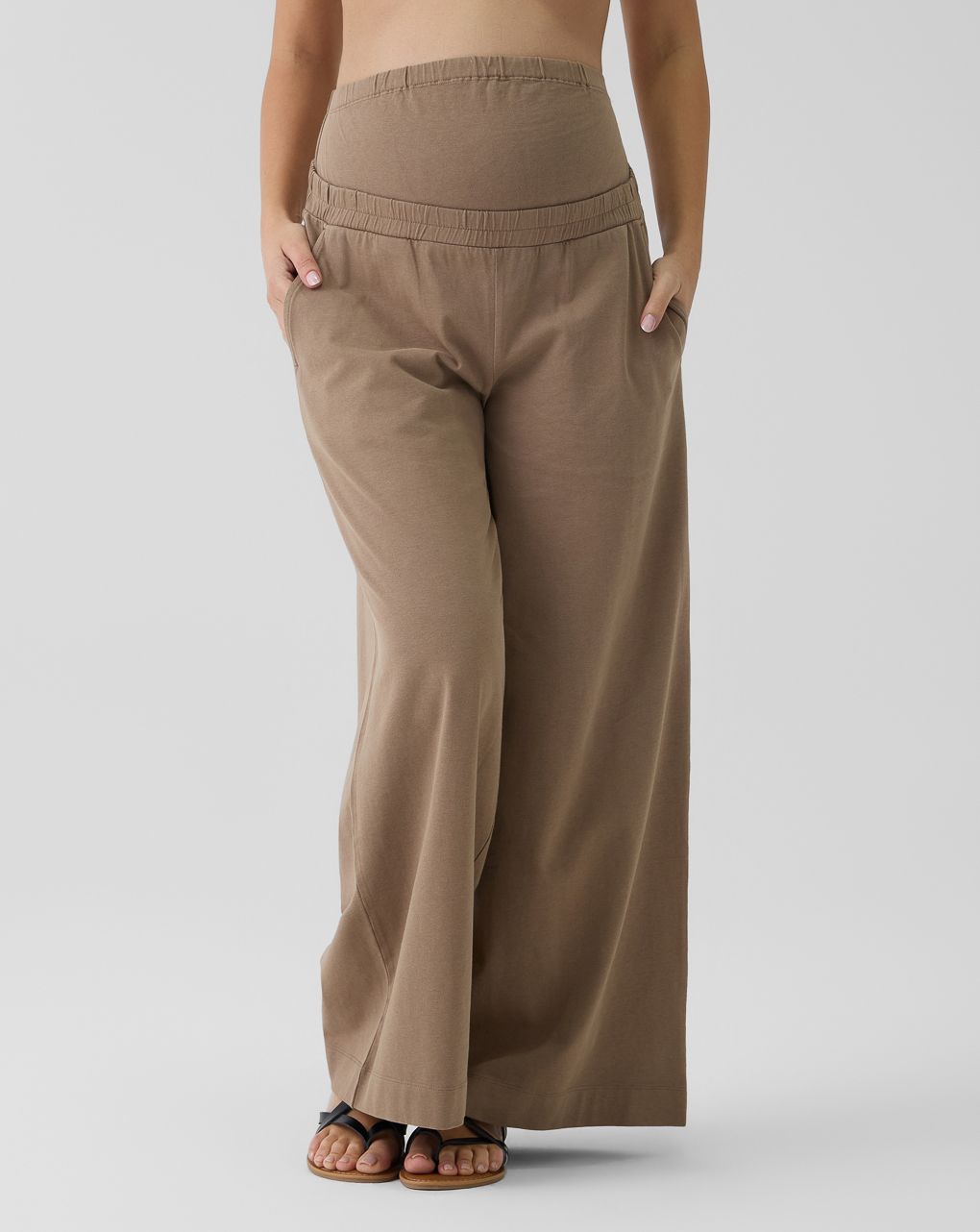 Pantapalazzo premaman jogger beige