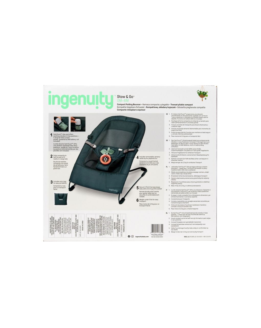 Sdraietta pieghevole ultra‑compatta stow & go™ - ingenuity