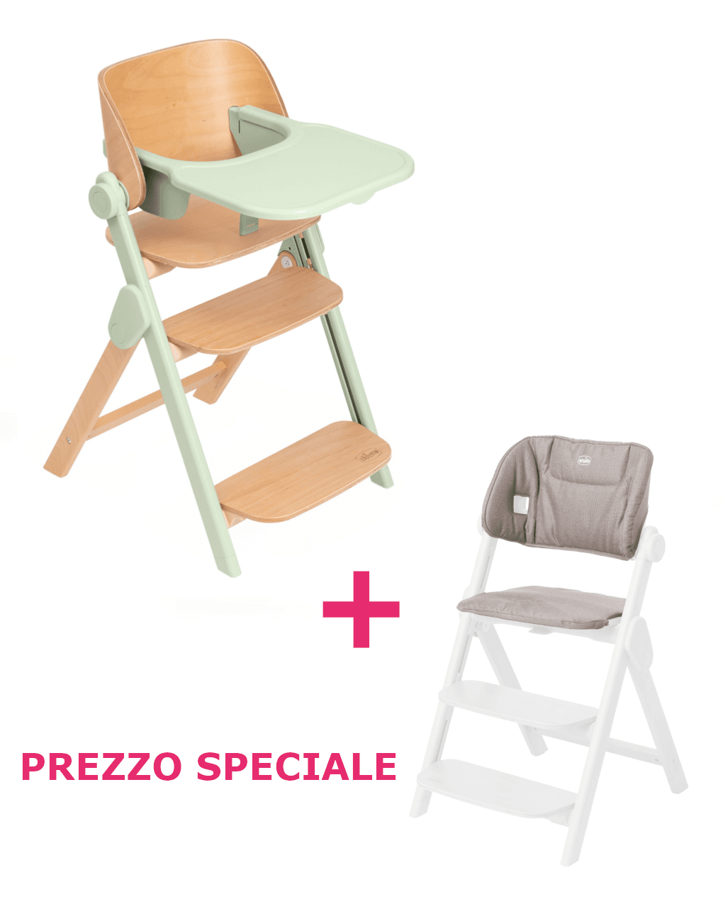 Sedia evolutiva meraviglia olive + cuscino a un prezzo speciale