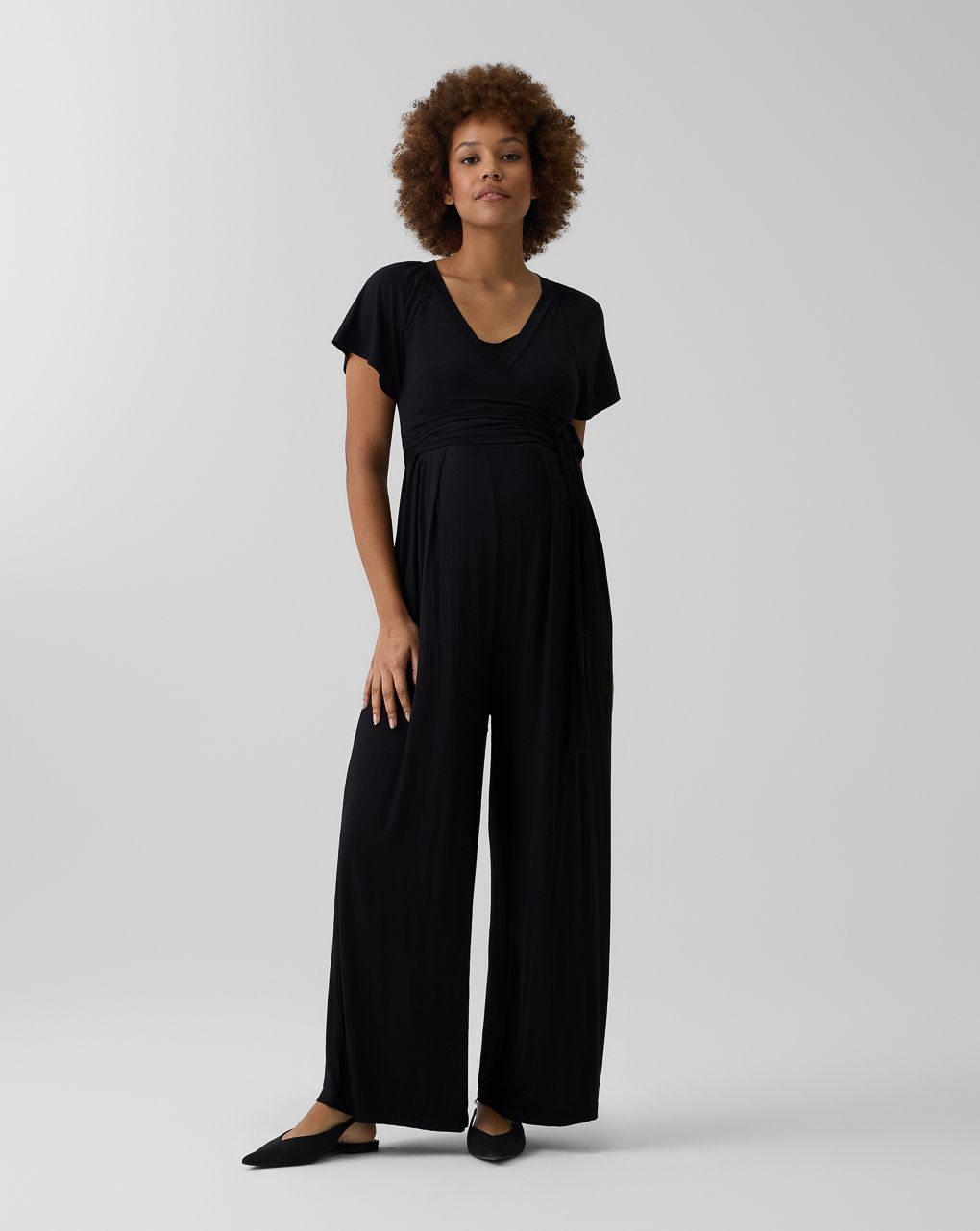 Jumpsuit premamn nera maniche corte