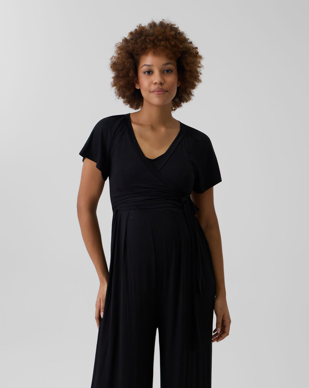 Jumpsuit premamn nera maniche corte