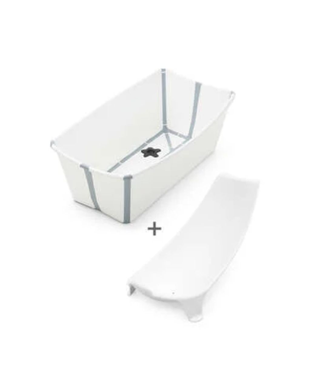 Vaschetta pieghevole flexi bath® con supporto per neonati - white - stokke®