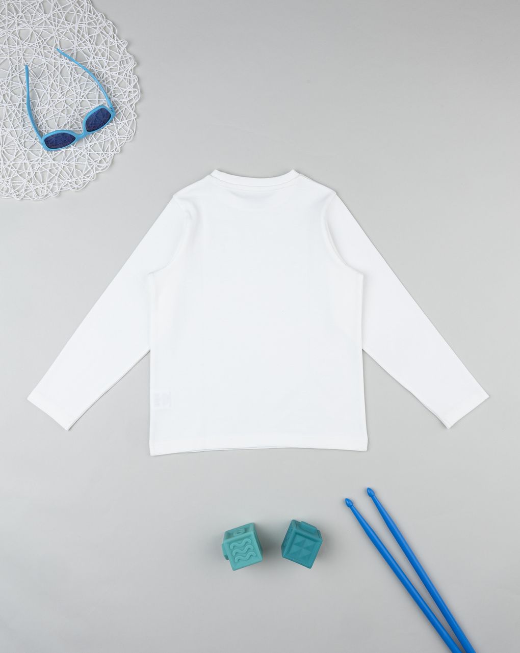 T-shirt bambino bianca patch dino