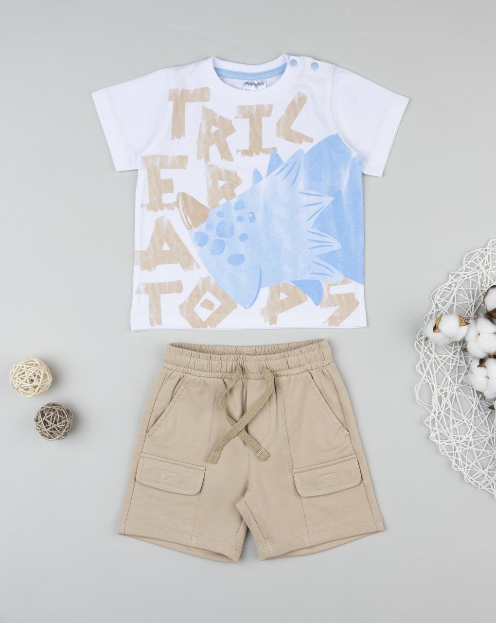 Completo bambino due pezzi triceratopo