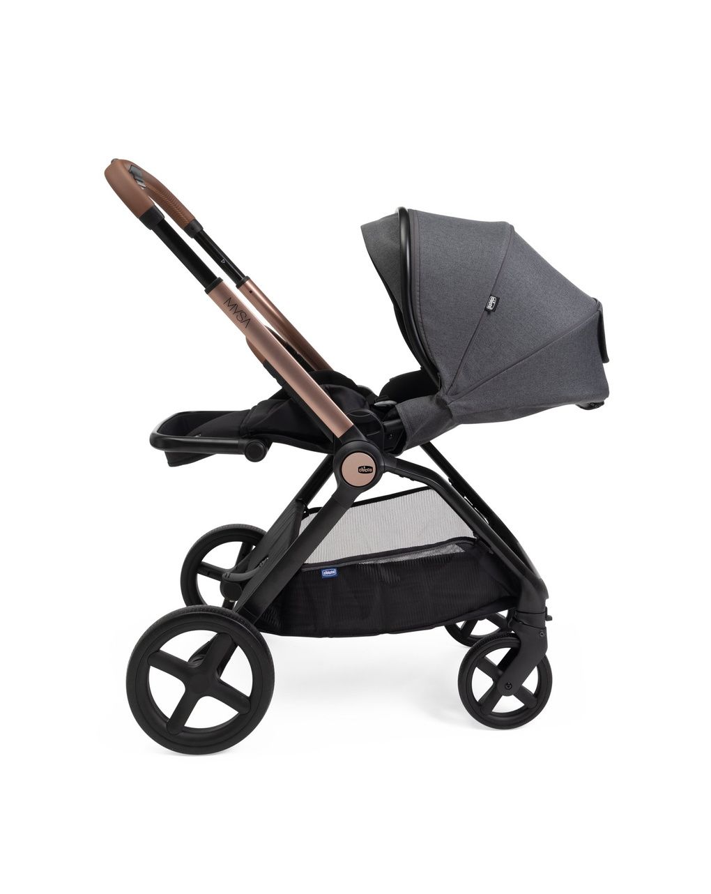 Trio mysa flexi first seat - black satin - chicco