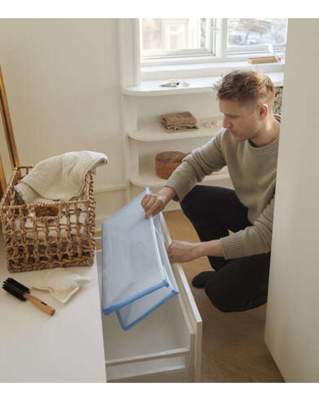 Vaschetta pieghevole flexi bath® con supporto per neonati - ocean blue -  stokke®