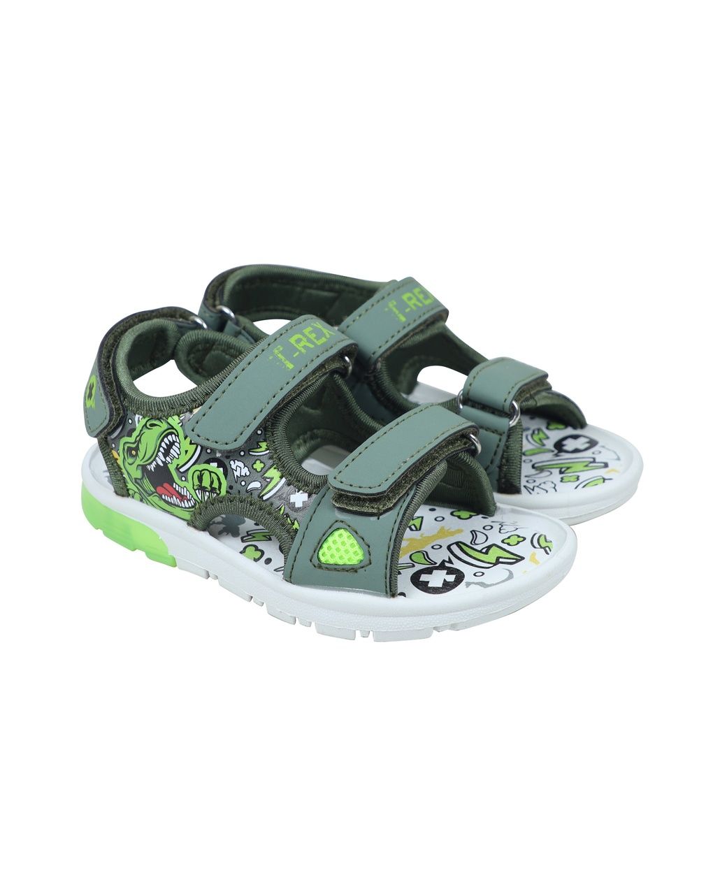 Sandalo bambino verde t-rex