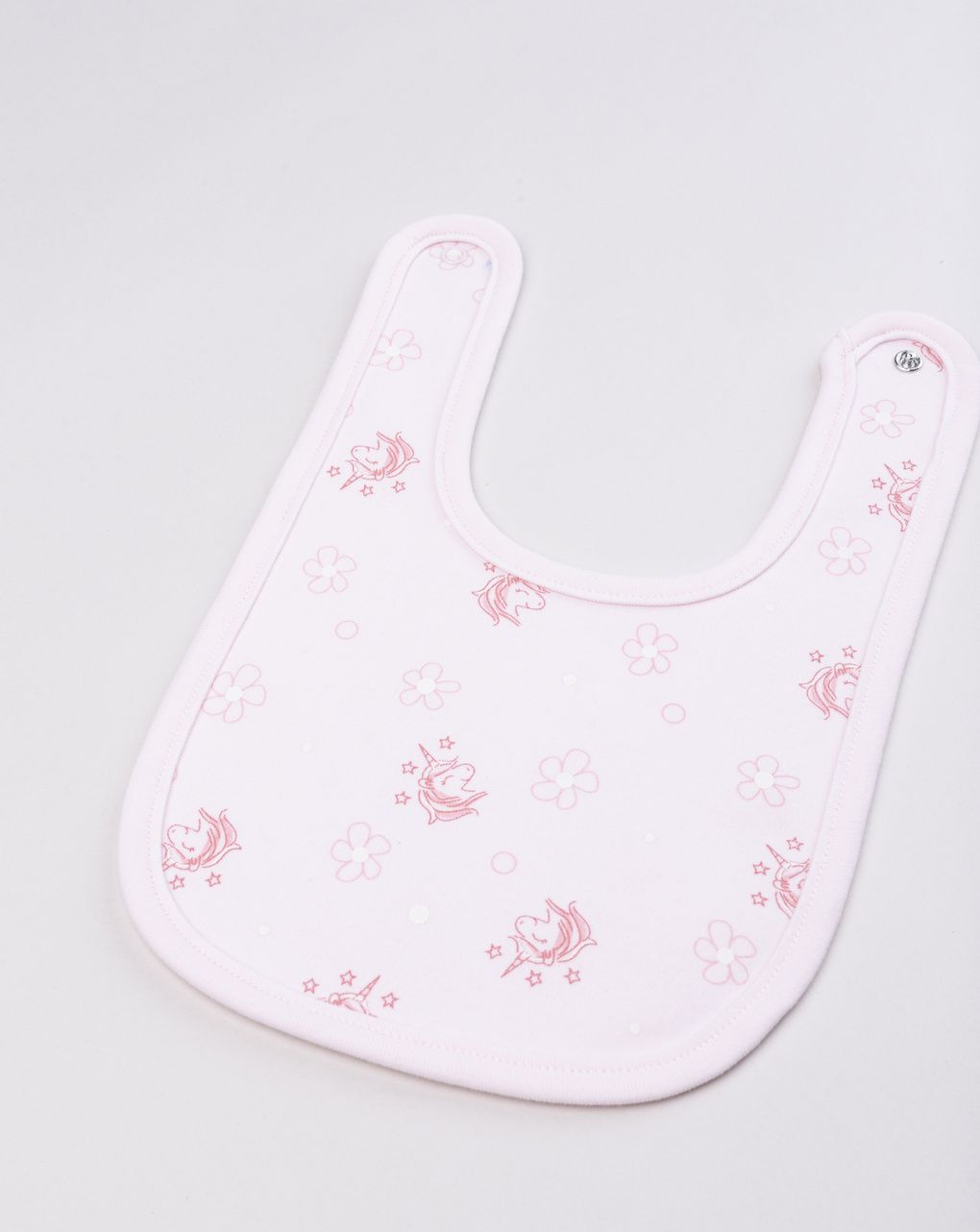 Bavaglino neonata rosa unicorni