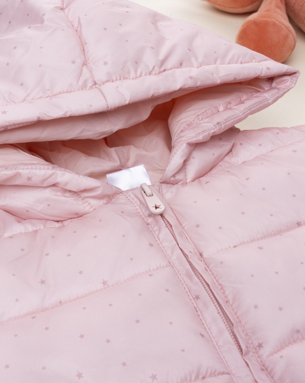 Giacca bambina rosa con cappuccio