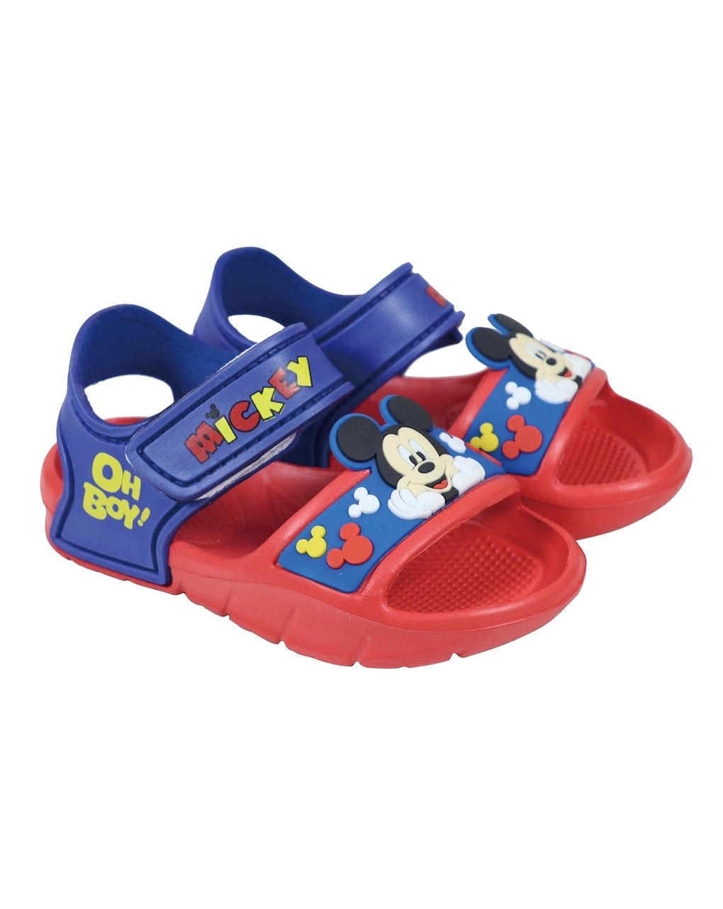 Sandalo bimbo topolino blu/rosso