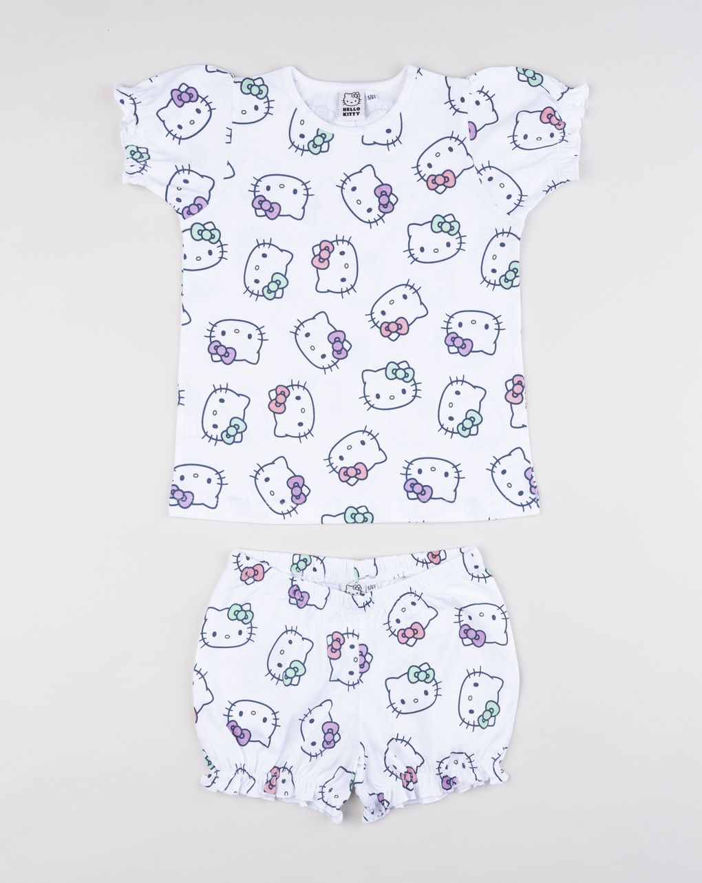 Pigiama corto bambina hello kitty  allover
