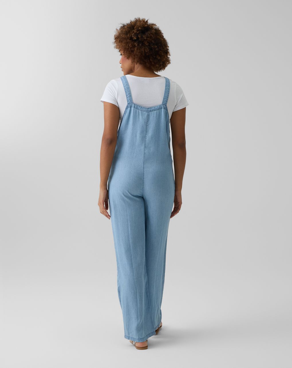 Salopette premaman lyocell denim chiaro