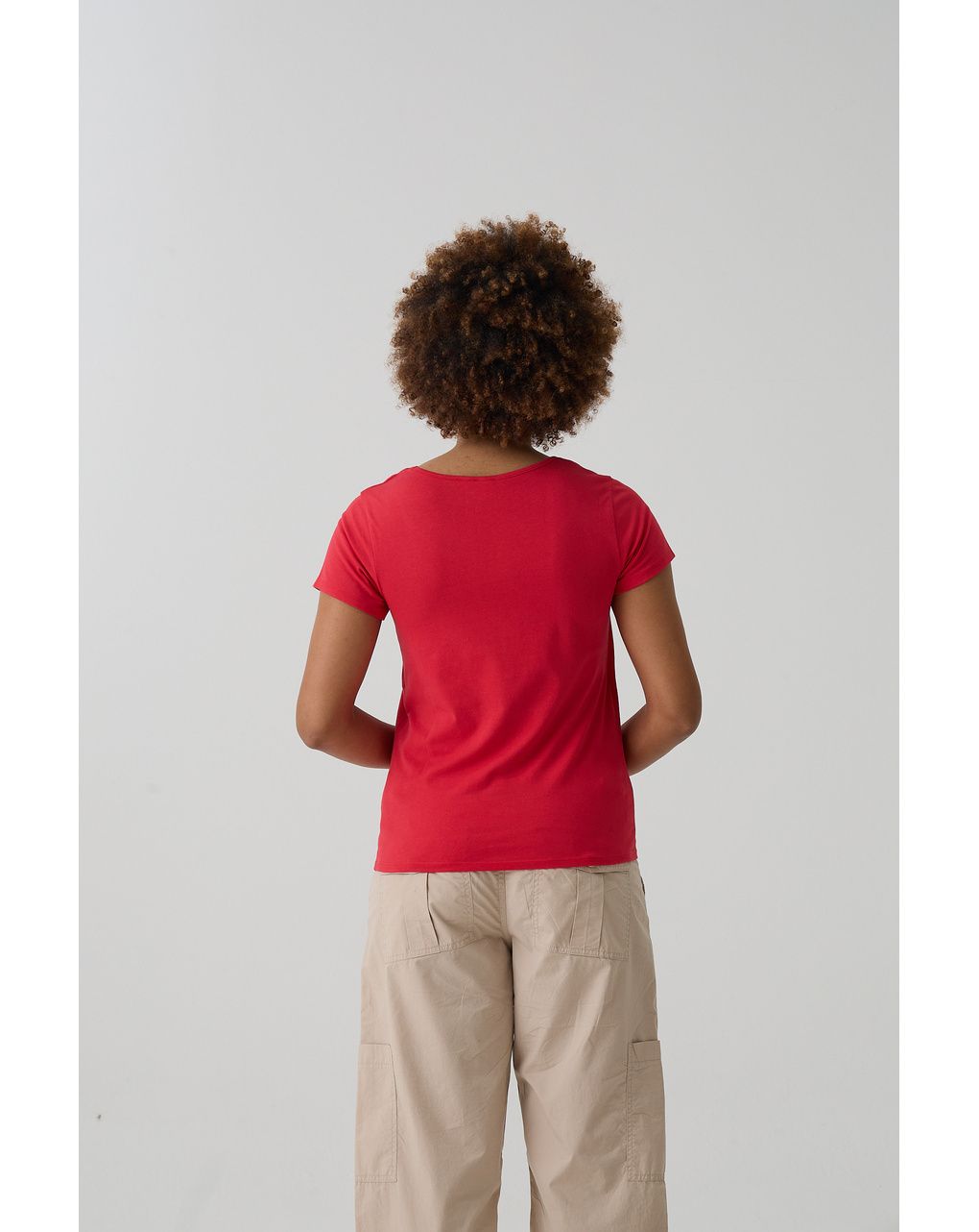 T-shirt allattamento rossa maniche corte