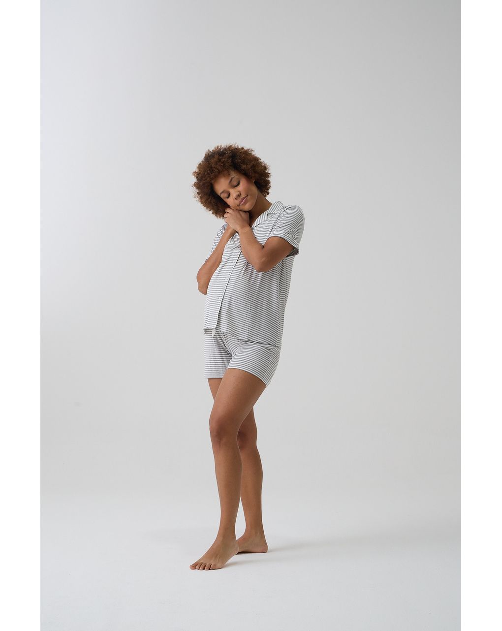 Pigiama premaman estivo rigato