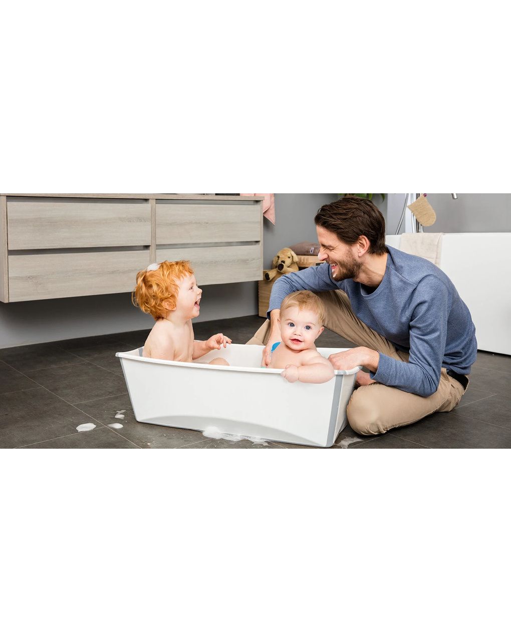 Vaschetta pieghevole flexi bath® xl - trasparent green - stokke®