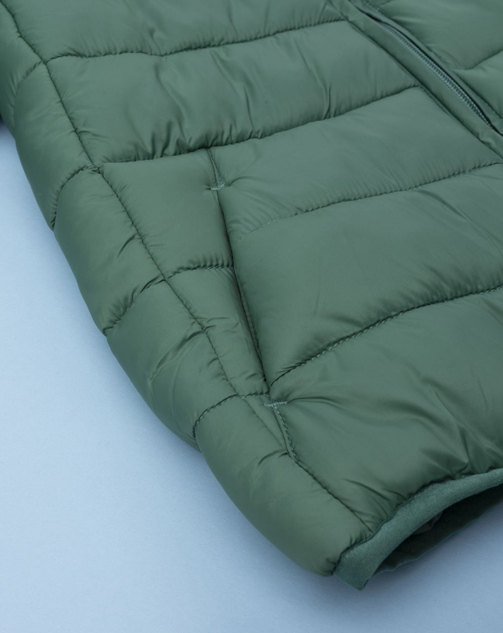 Giubbotto bambino verde con cappuccio