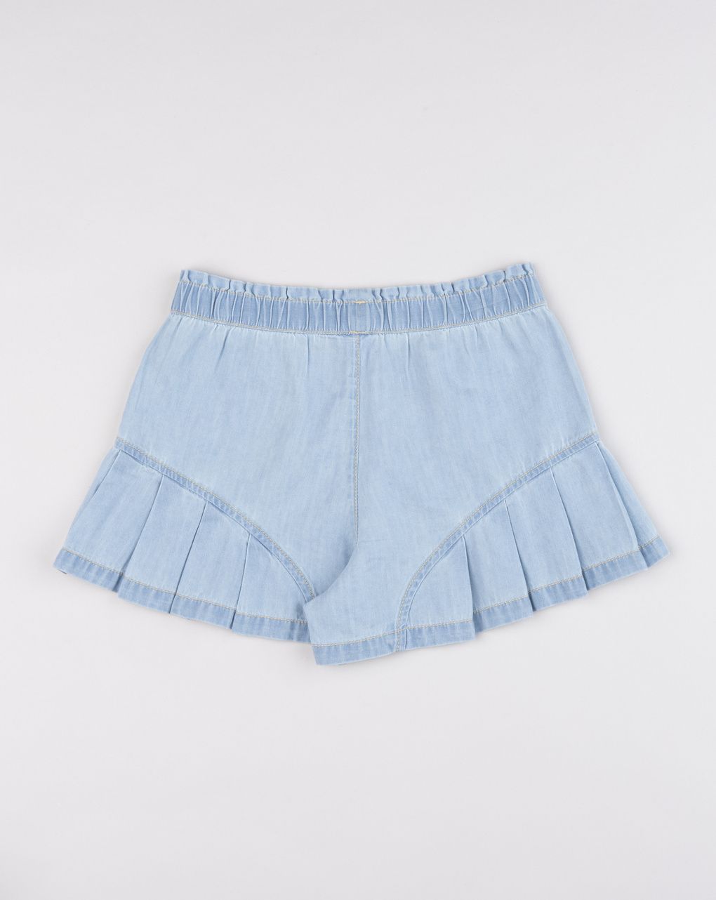 Shorts bambina in denim leggero