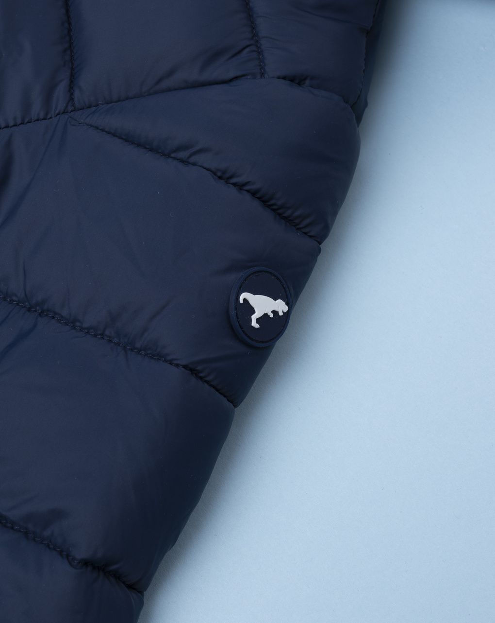 Giubbotto bambino blu con cappuccio