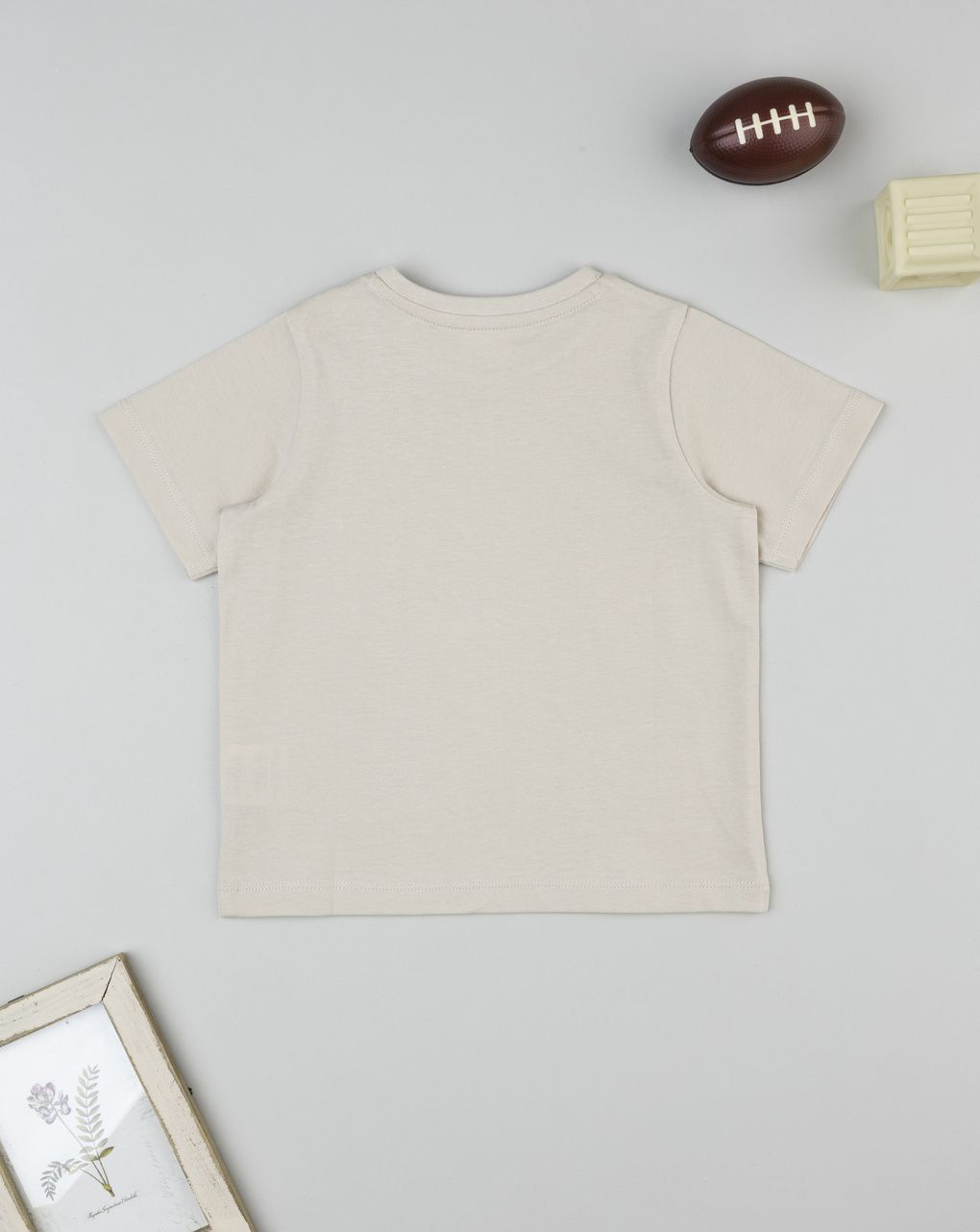 T-shirt beige manica corta bimbo