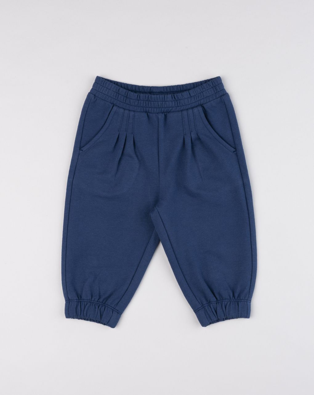 Pantalone felpato bimba blu scuro