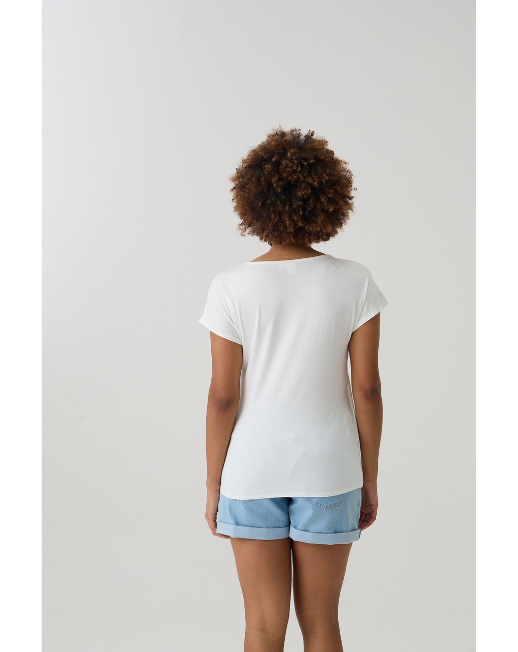 T-shirt allattamento mezza manica bianca