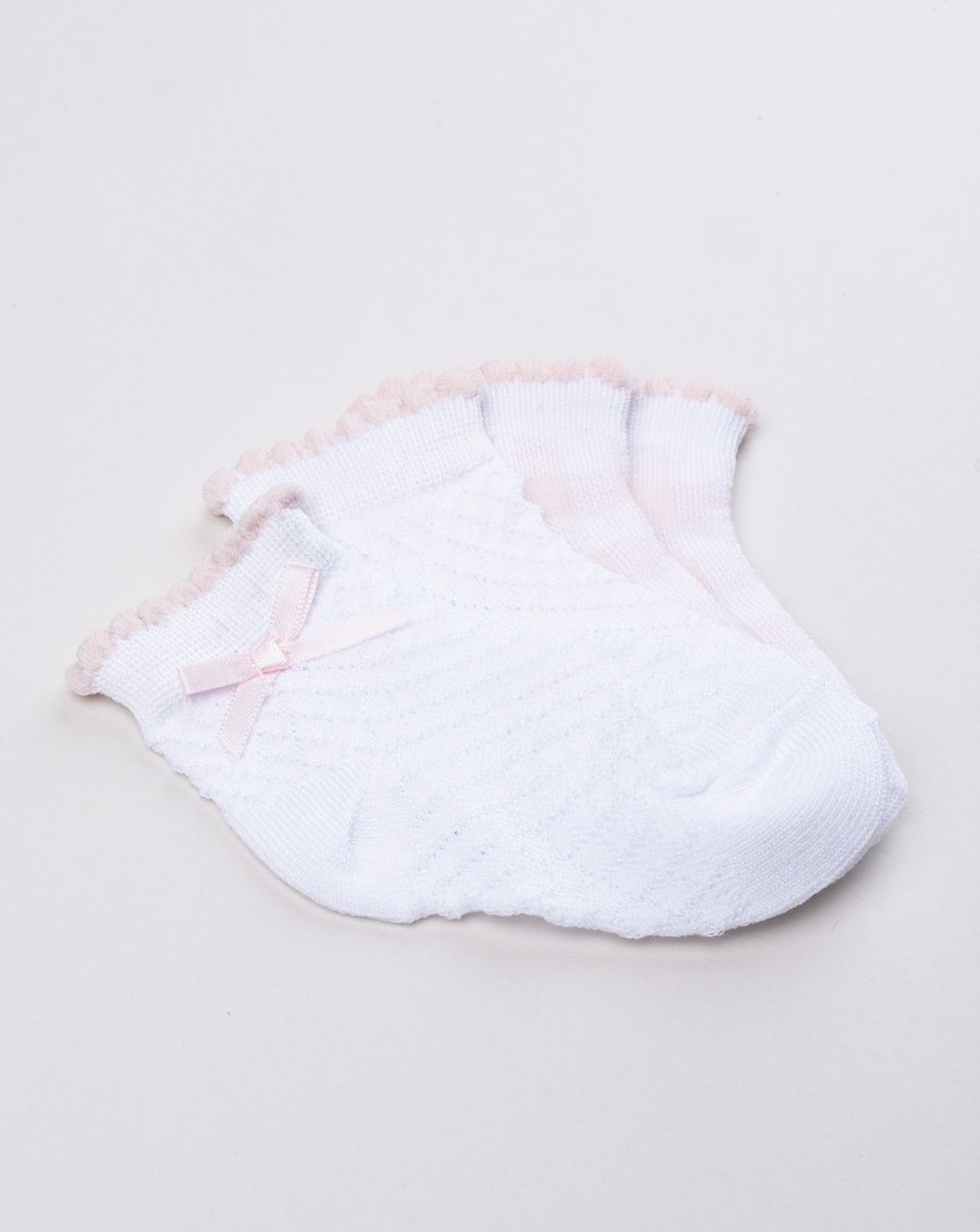 Pack 2 paia calze bimba con dettagli rosa