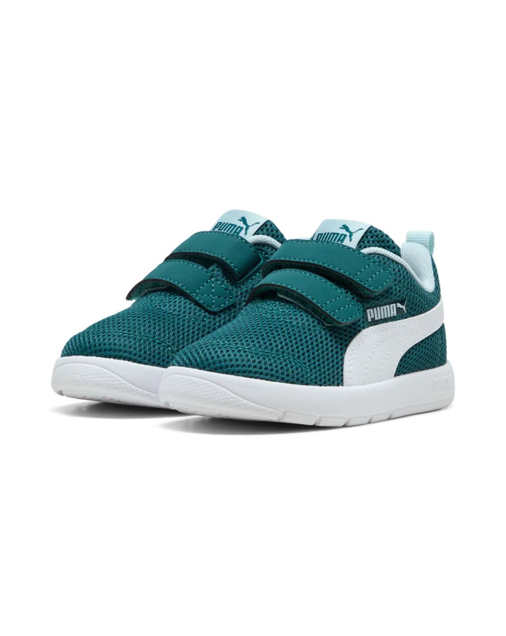Scarpe bambino puma courtflex v3 mesh verde