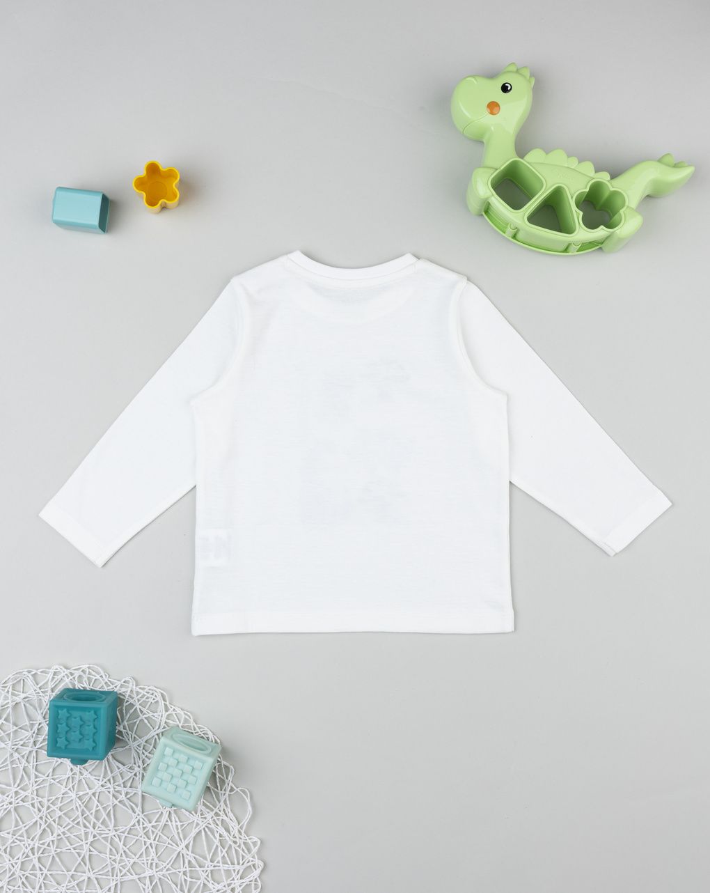 T-shirt bimbo bianca stampa "dinoland"