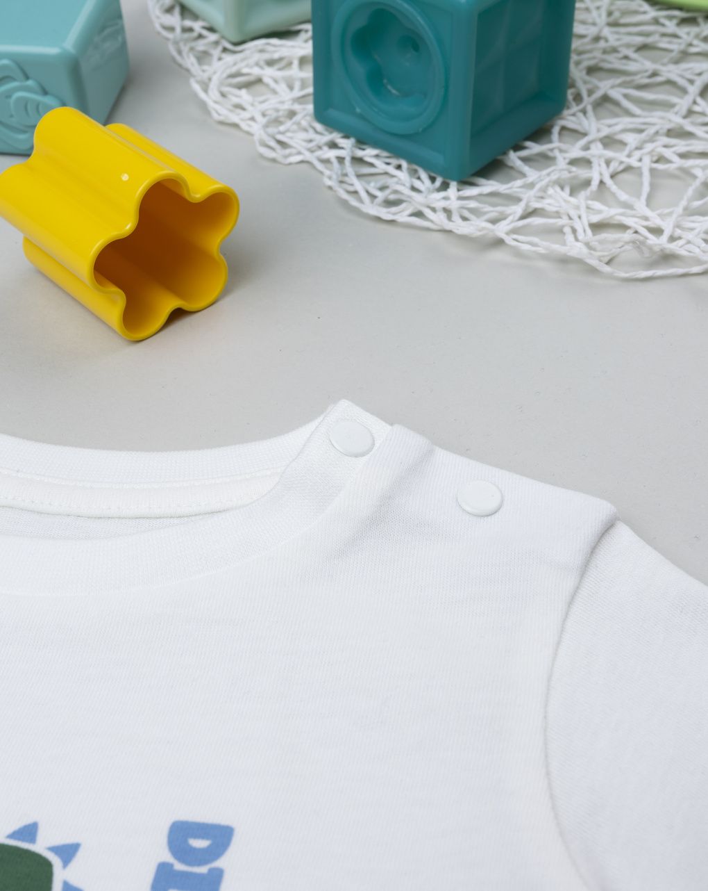 T-shirt bimbo bianca stampa "dinoland"