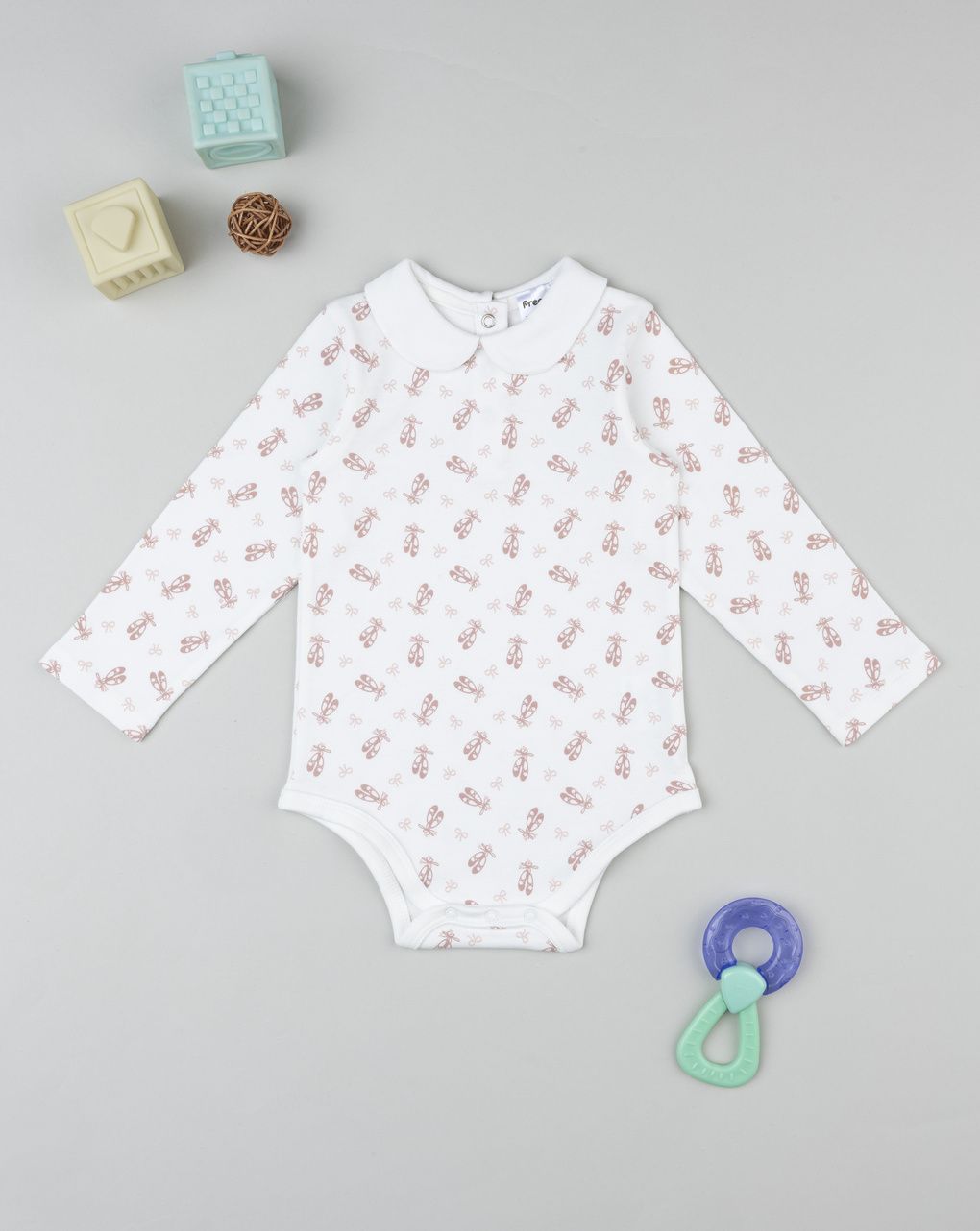 Body bimba bianco stampa danza