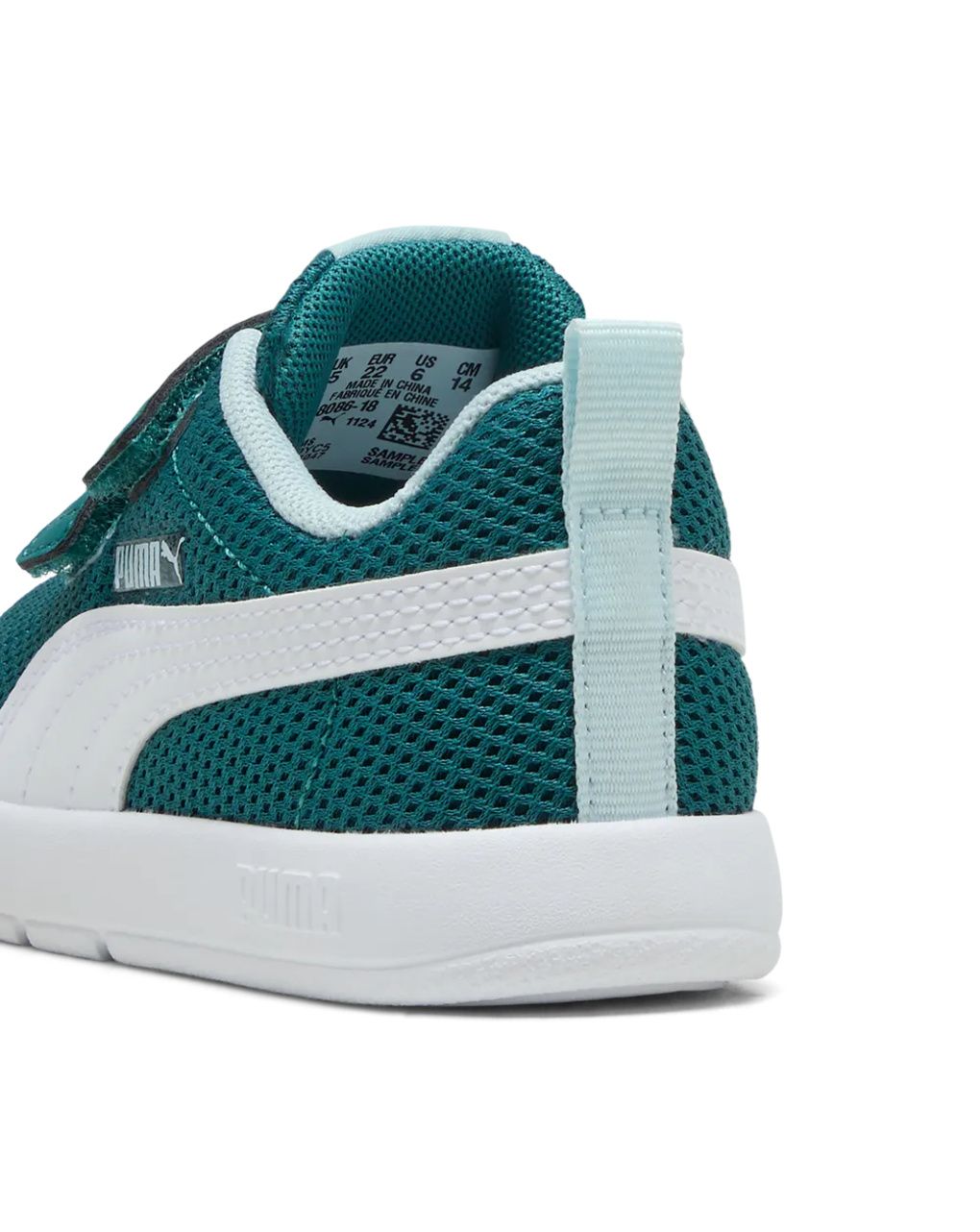 Scarpe bambino puma courtflex v3 mesh verde