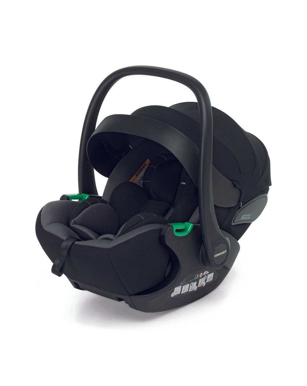 Trio tictoc + seggiolino rek black+ adattatore - ebony - foppapedretti