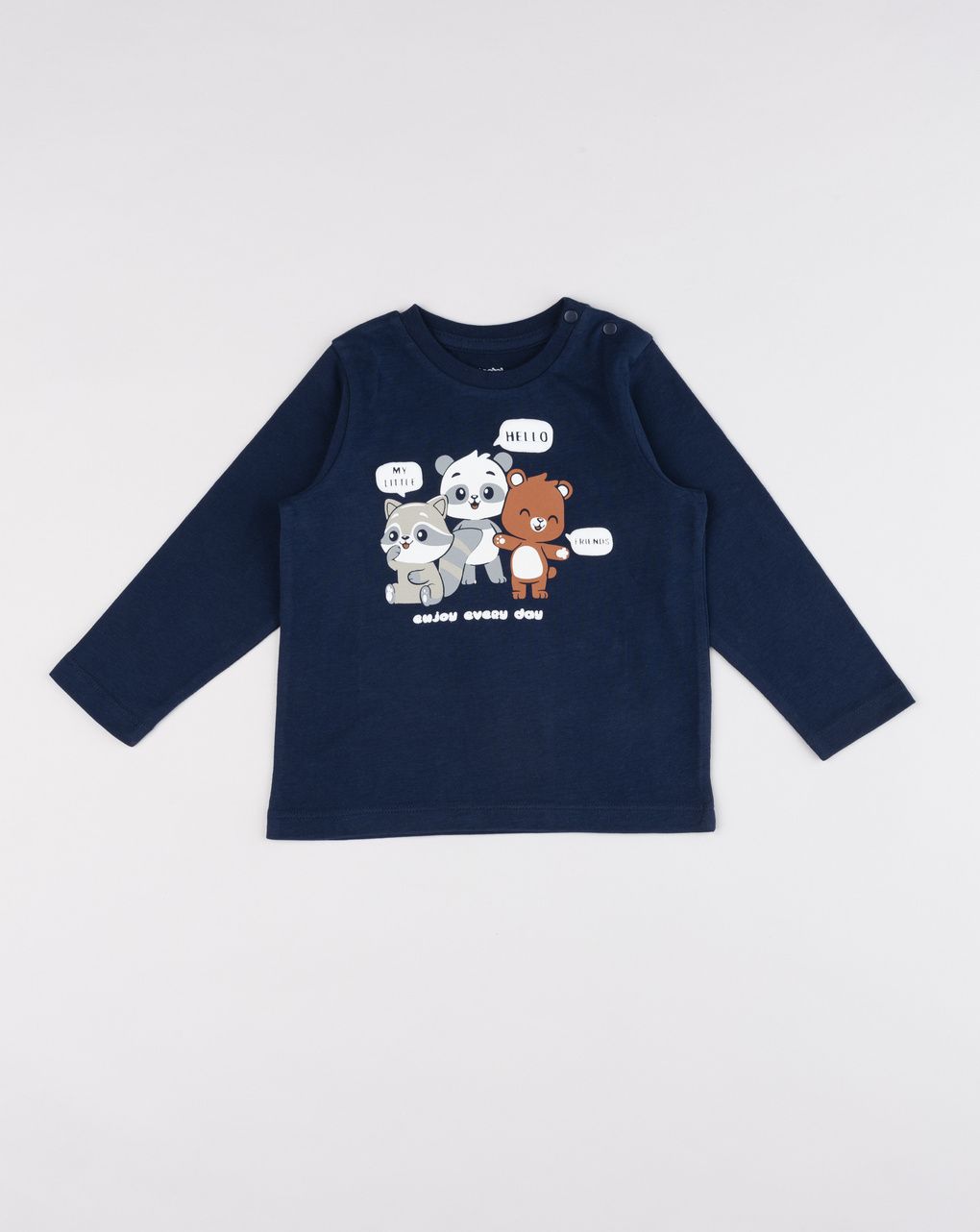 T-shirt bimbo blu notte "enjoy every day"