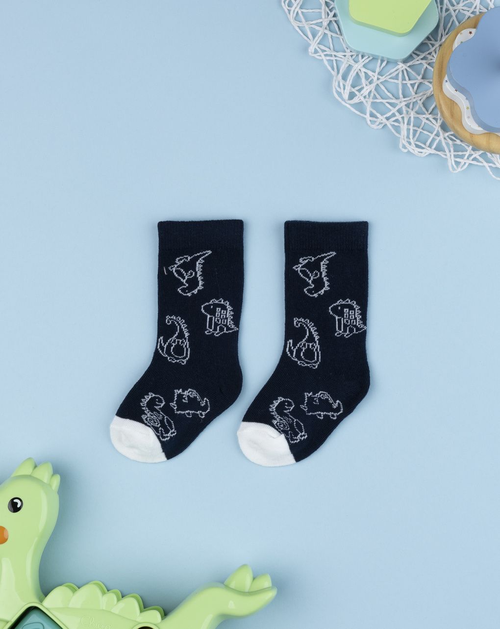 Gambaletti bimbo blu /bianco con dinosauri
