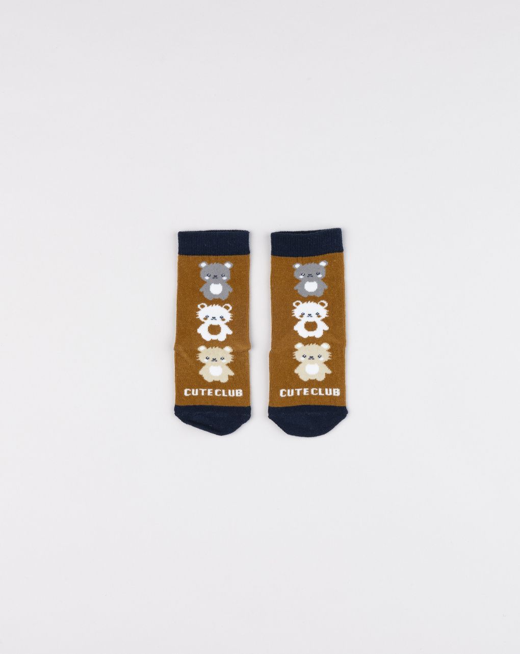 Calze bimbo marrone/blu animali