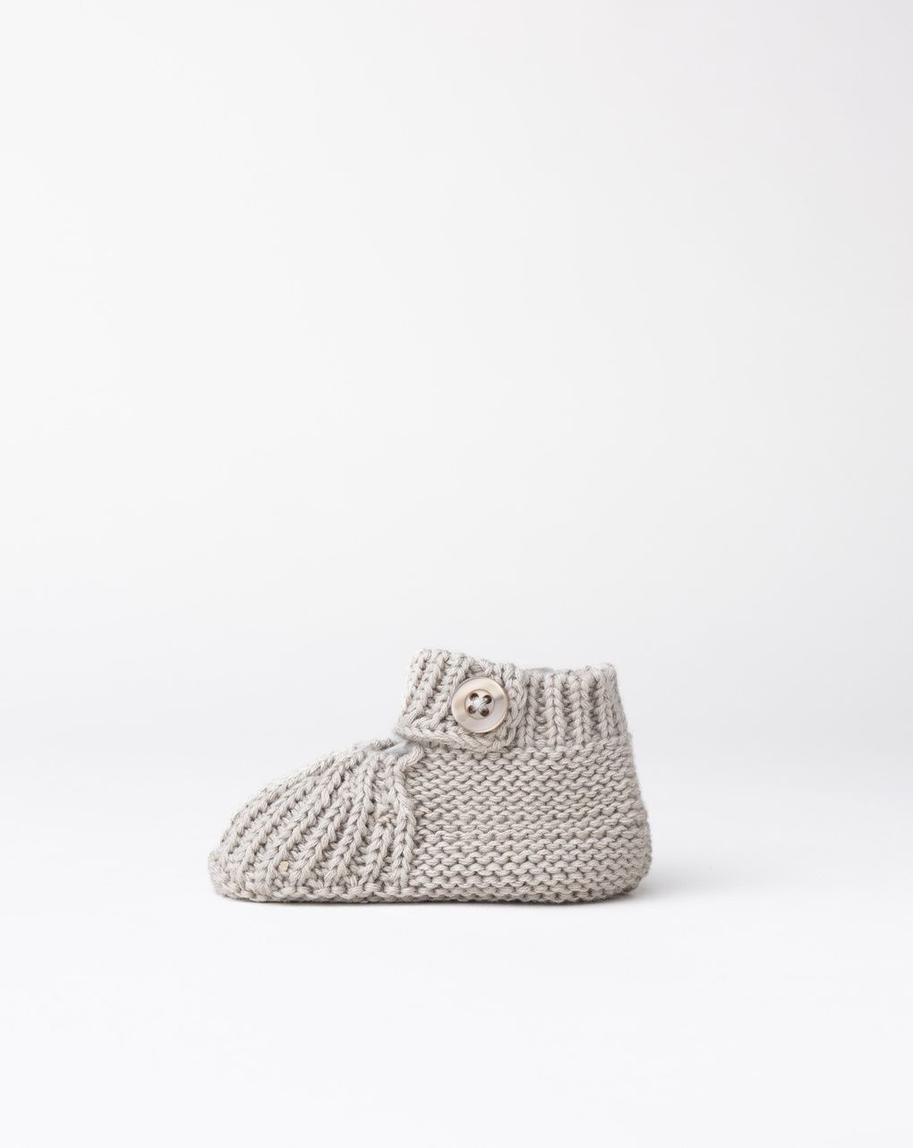 Scarpe in maglia neonato grigio tortora