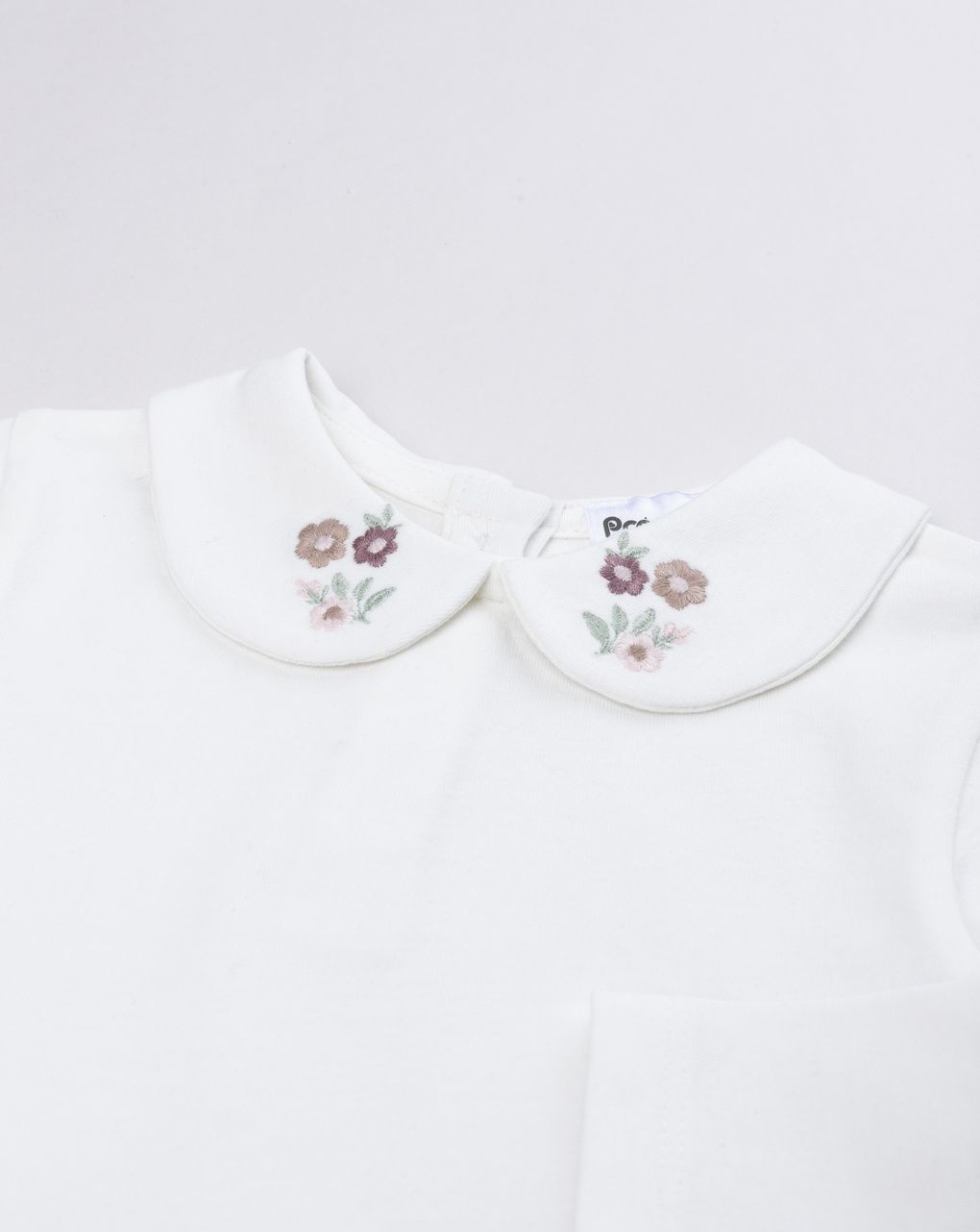 Body bimba bianco con ricamo