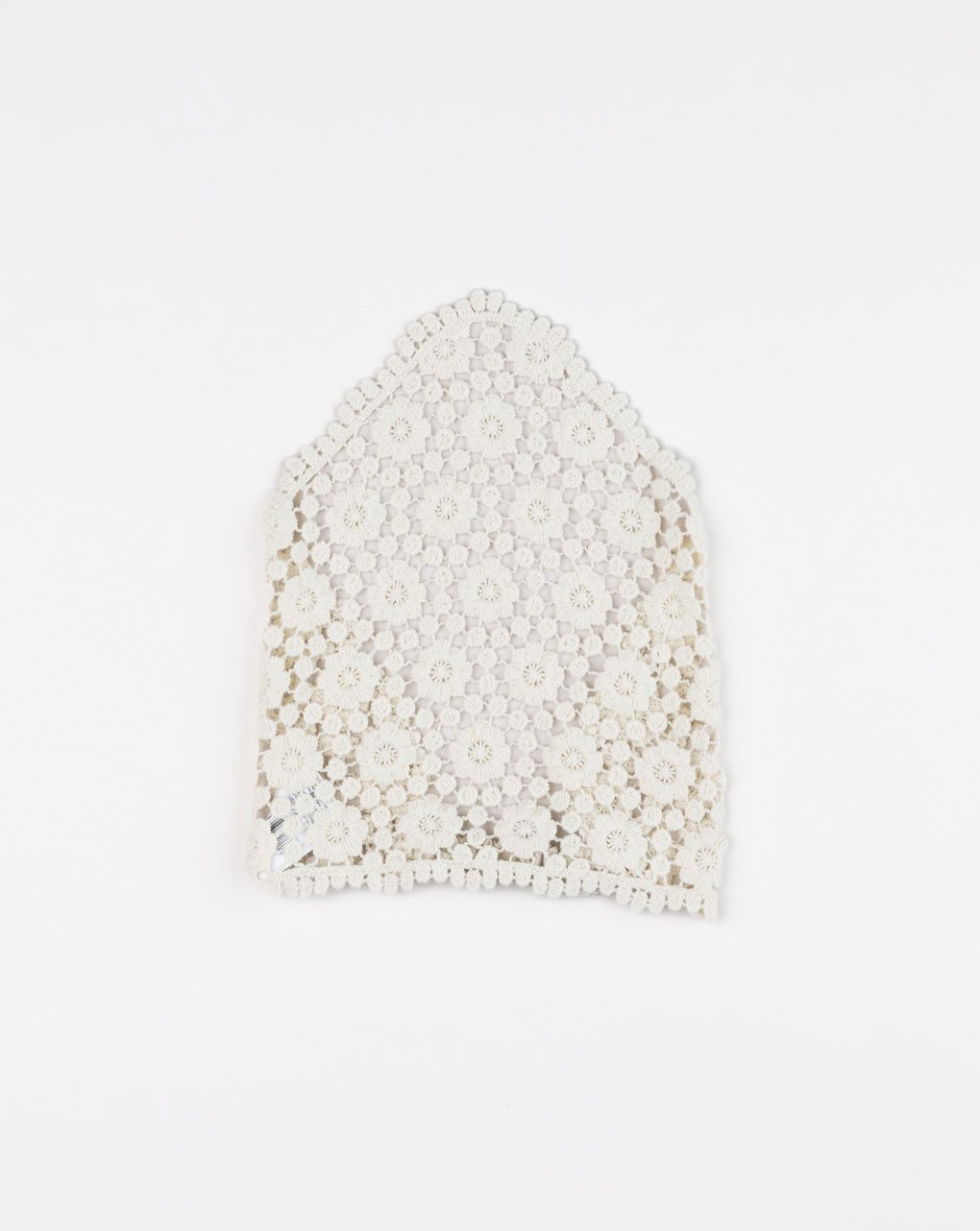 Bandana bimba in pizzo crochet crema