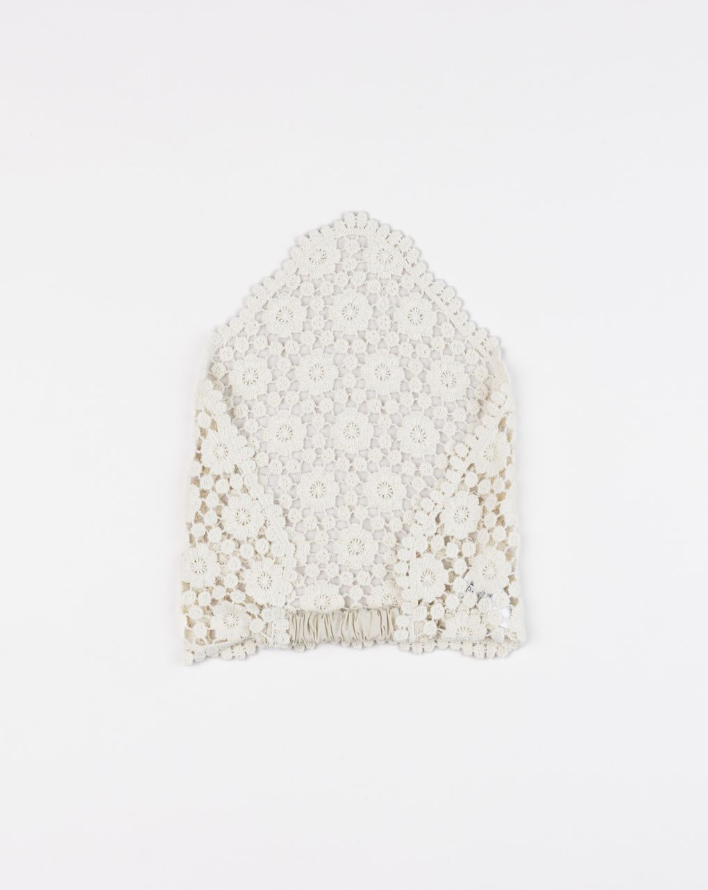 Bandana bimba in pizzo crochet crema