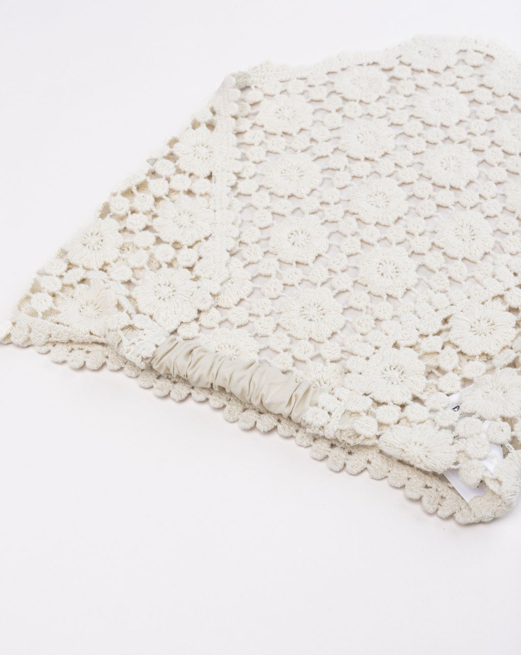 Bandana bimba in pizzo crochet crema