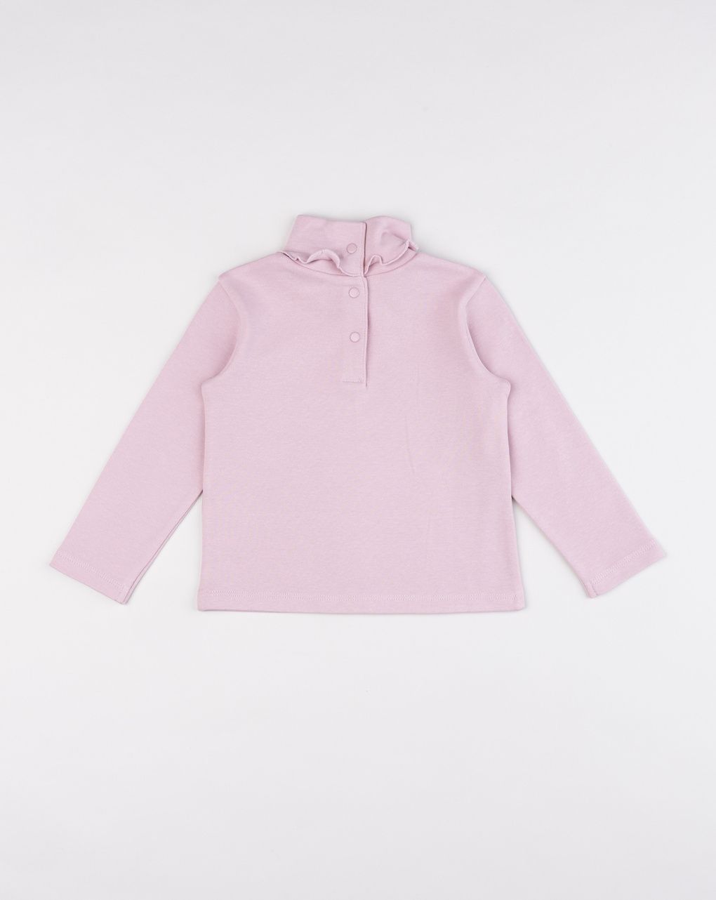 Maglia lupetto rosa bimba a costine con cuore