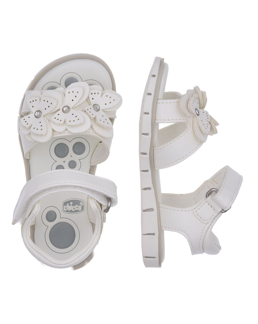 Sandali bimba bianchi con farfalle - chicco cinder