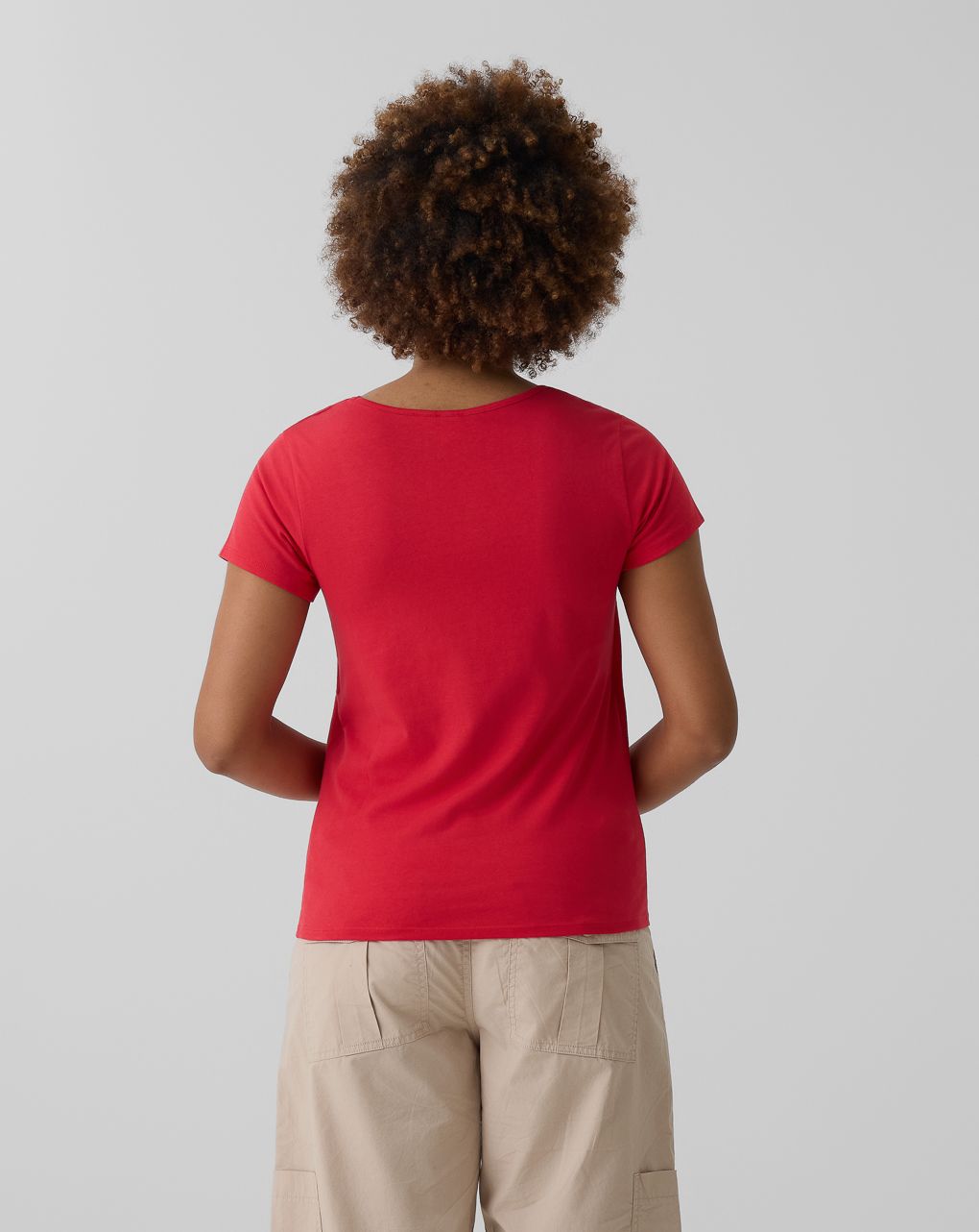 T-shirt allattamento rossa maniche corte