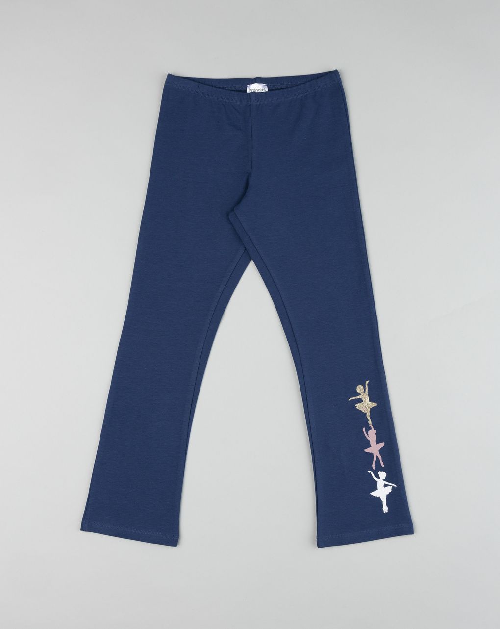 Leggings bambina blu grafica ballerine glitter