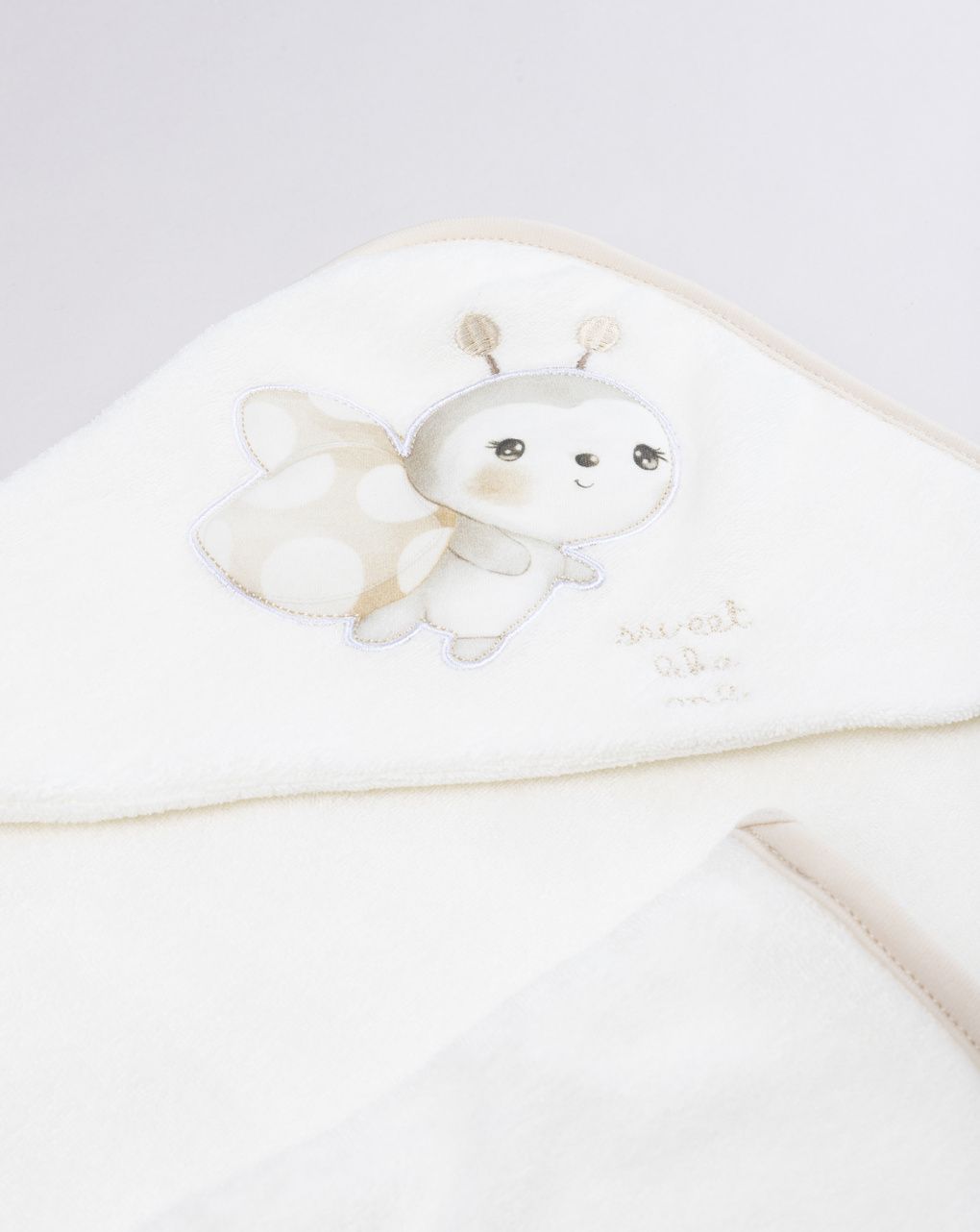 Accappatoio neonata coccinella con guantino