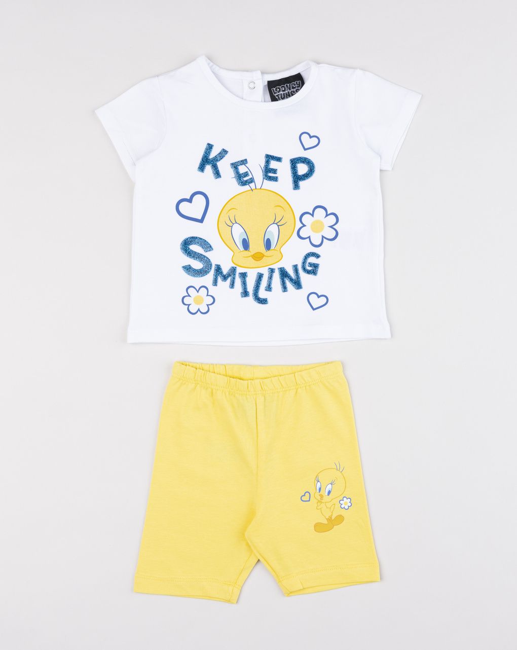 Completo bimba t-shirt e shorts tweety