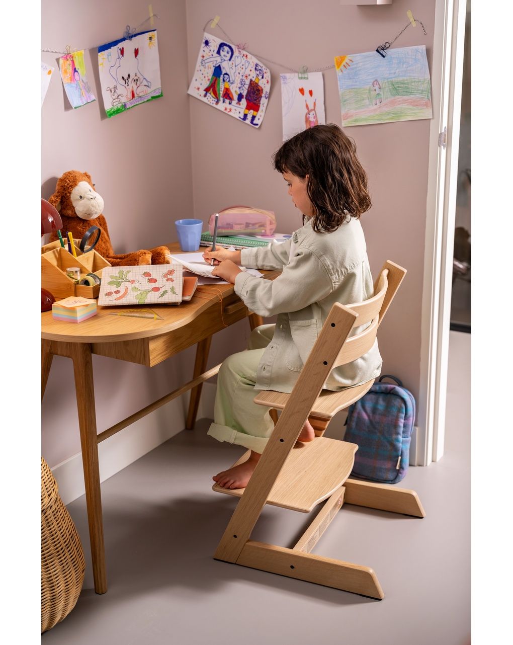 Pack seggiolone tripp trapp® con set per neonato - kit vaniglia - stokke